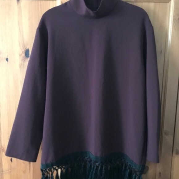ZARA Tunic dress with fringe, size L, Excellent condition. - Picture 1 of 5
